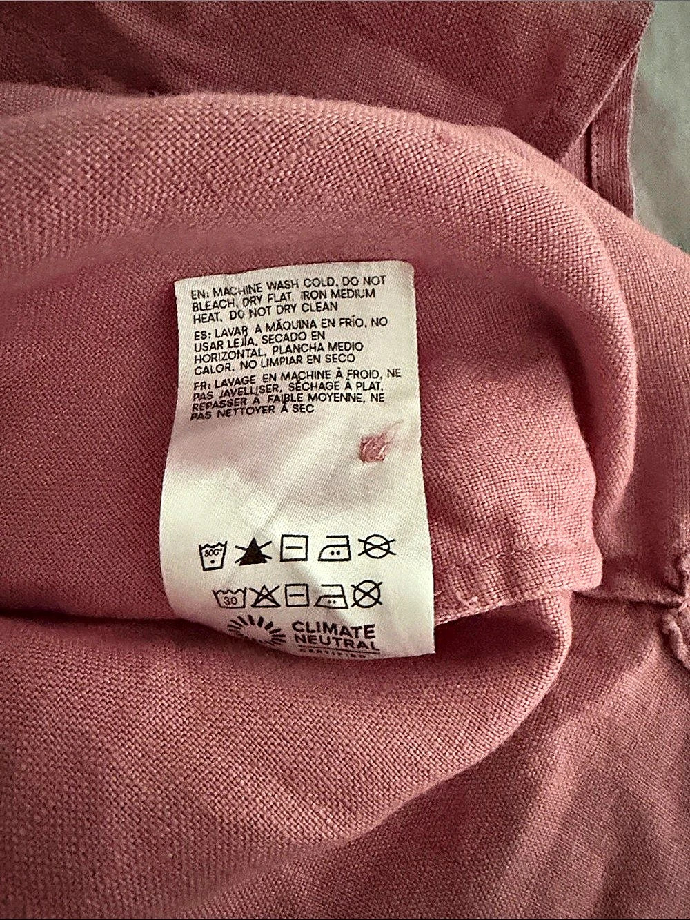 Reformation Andy Oversized Linen Shirt Rose Petals Size Small - Picture 5 of 5